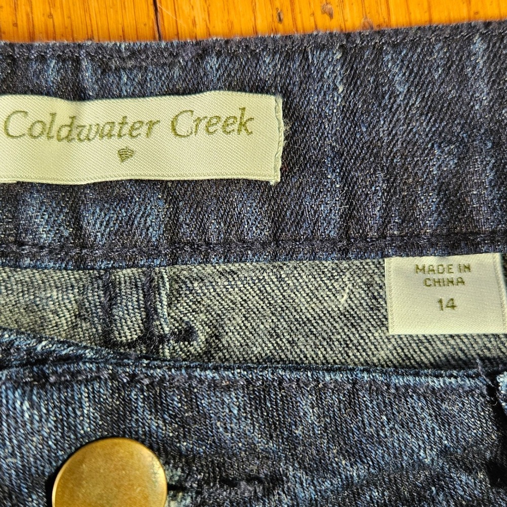 Coldwater Creek Women Bootcut Jeans Dark Wash Size 14 Cotton Blend - Picture 4 of 9